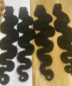 Double Drawn Body Wavy Natural Color Human Hair