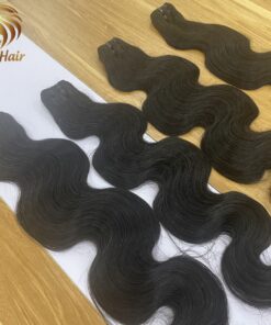 Double Drawn Body Wavy Natural Color Human Hair