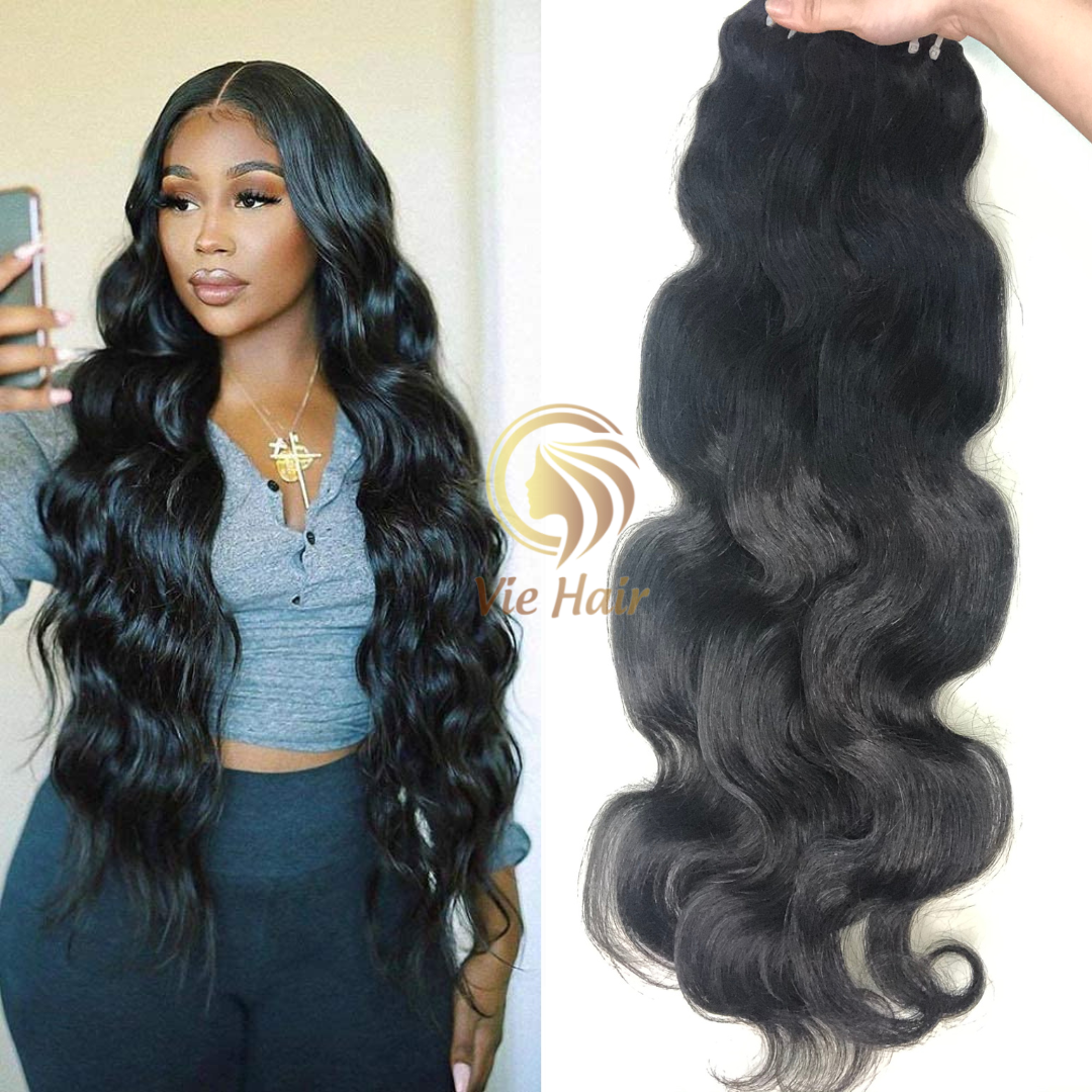 Curly Body Wave Wig for Women - Natural Black in Ibadan - Hair